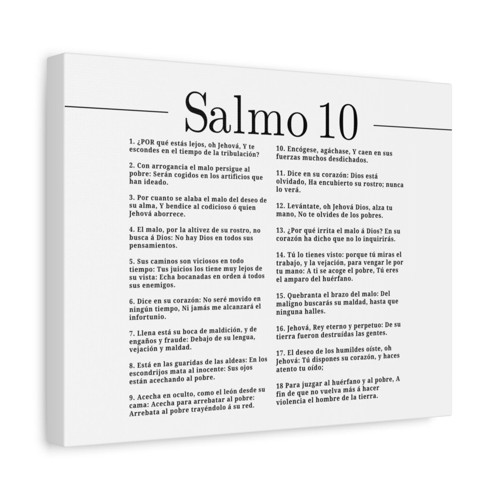 Salmo 10 Impresin De Arte Cristiano en la Pared Lista Para Colgar